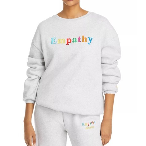 The Mayfair Group Tops - Mayfair Empathy Gray Crewneck Fleece Sweatshirt M/L